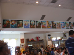 Interior, paintings on upper left wall