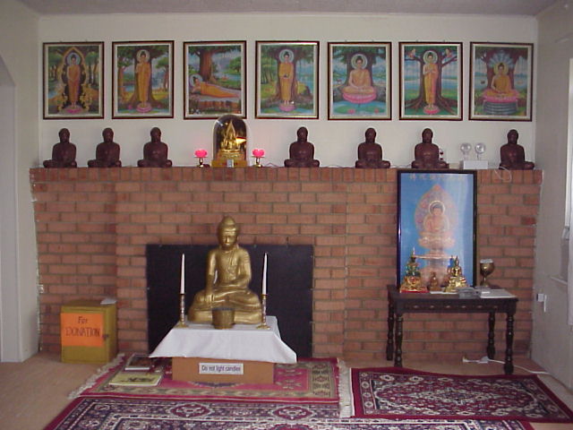 Buddhist shrine in meditation room