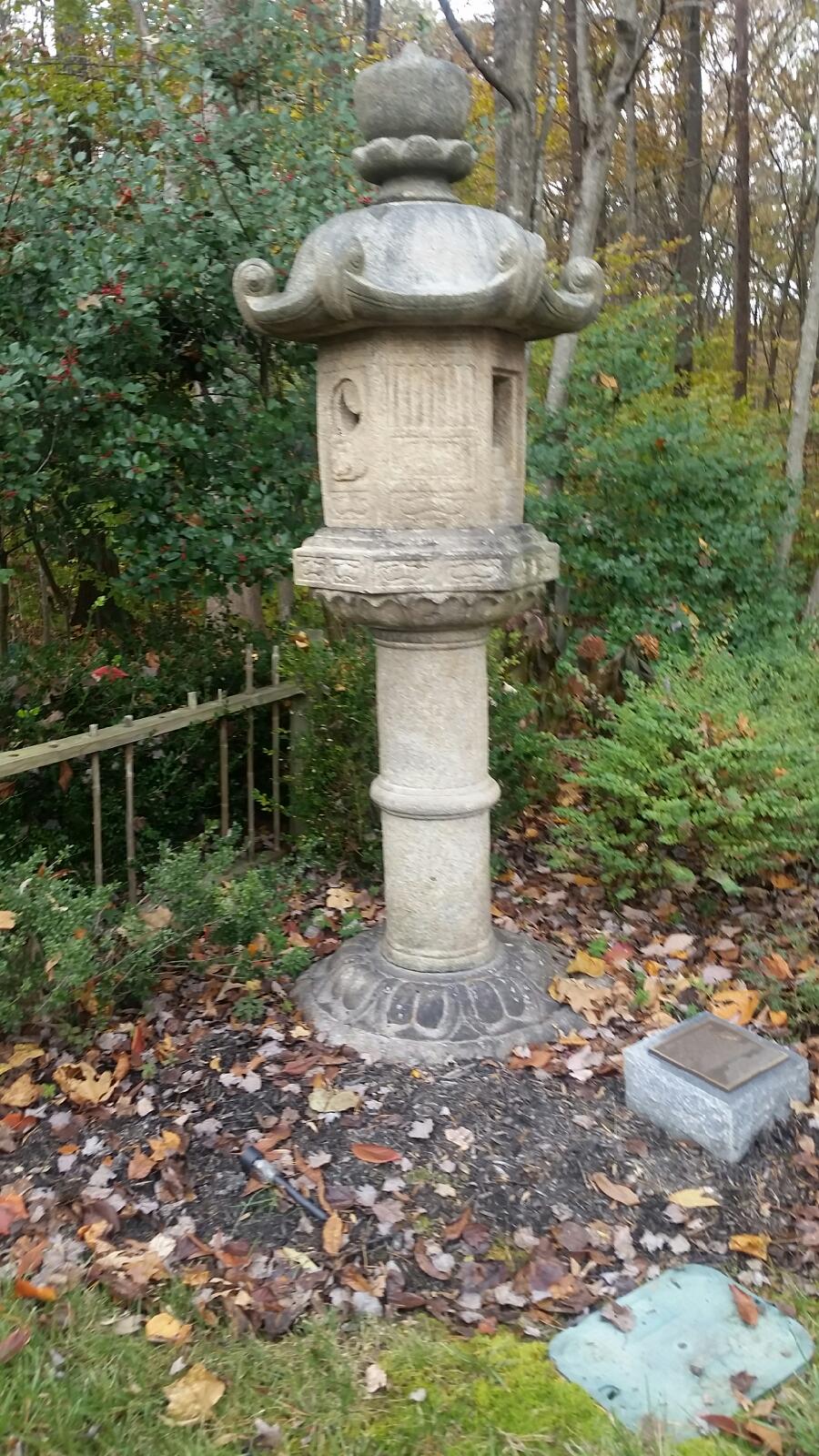 decorative pillar in the garden